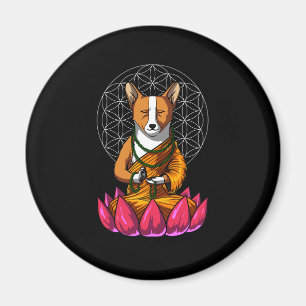Corgi Yoga Dog Meditation Buddha Pet Magnet