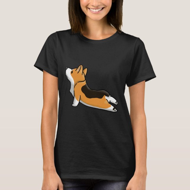 Corgi Yoga Pose T-Shirt (Front)