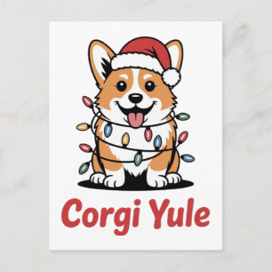 Corgi Yule Funny Christmas Kawaii Corgi Dog Lover Postcard