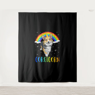 Corgicorn Corgi Unicorn Girls Boys Kids Rainbow Gi Tapestry