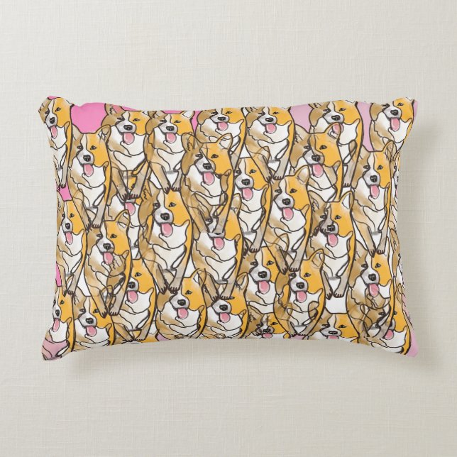 Corgie Accent Pillow  (Front)