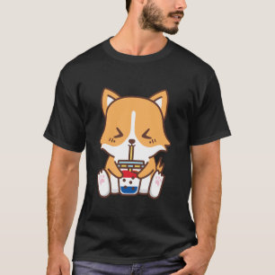 Corgie Bubble tea 4th of July USA America Patrioti T-Shirt