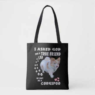 Corgipoo Lover, Cockerpoo Mum, Corgi Poodle Dad Tote Bag