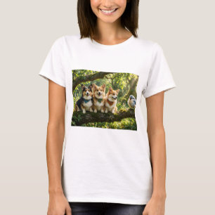 Corgis and Bird T-Shirt