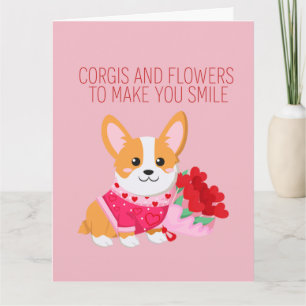 Corgis and Flowers Galentine's Day Card