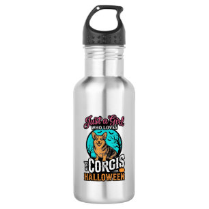 Corgis and Halloween Girl Vintage Engraving Shirt 532 Ml Water Bottle