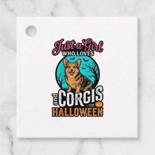 Corgis and Halloween Girl Vintage Engraving Shirt  Favour Tags
