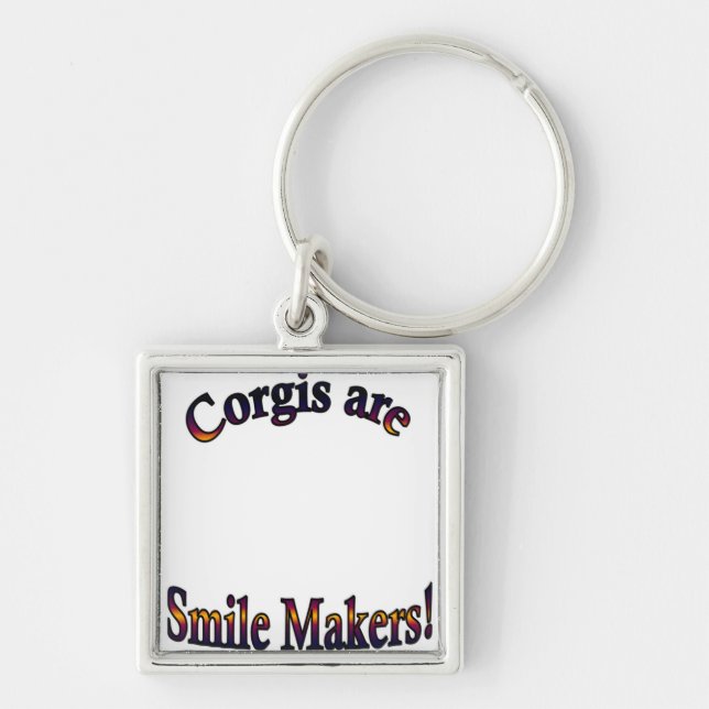 Corgis are Smile Makers Template Key Ring (Front)