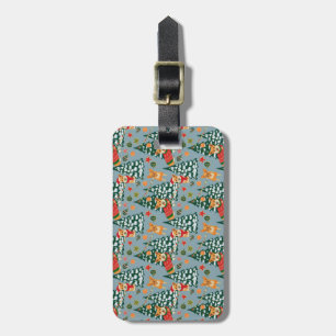 Corgis decorate the Christmas Tree in Forest Luggage Tag