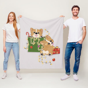 Corgis Fleece Blanket