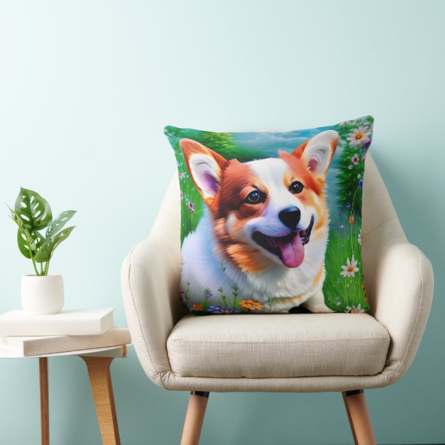 Corgi's Garden Cushion (Chair)