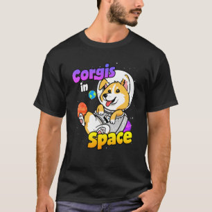 Corgis in Space Funny Corgi Dog Lover Astronaut T-Shirt