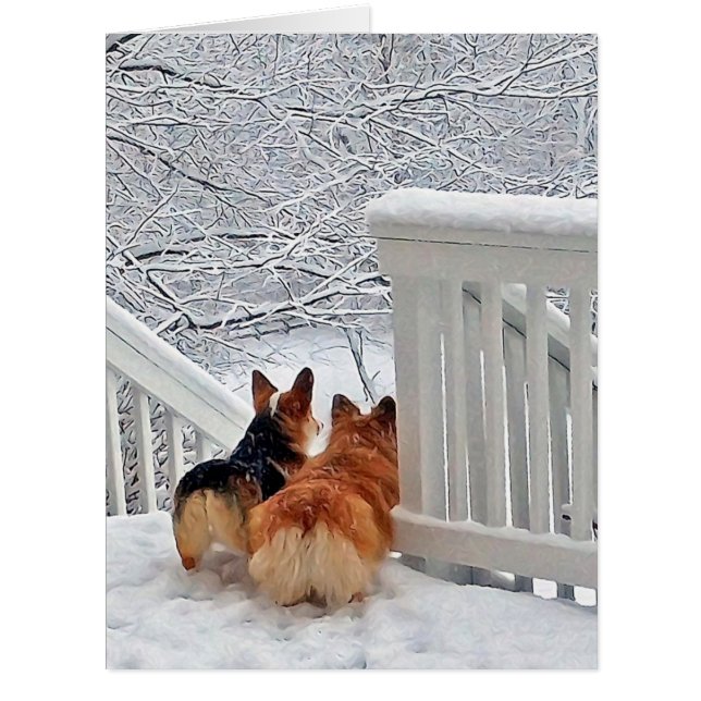 Corgis in the Snow (Front)