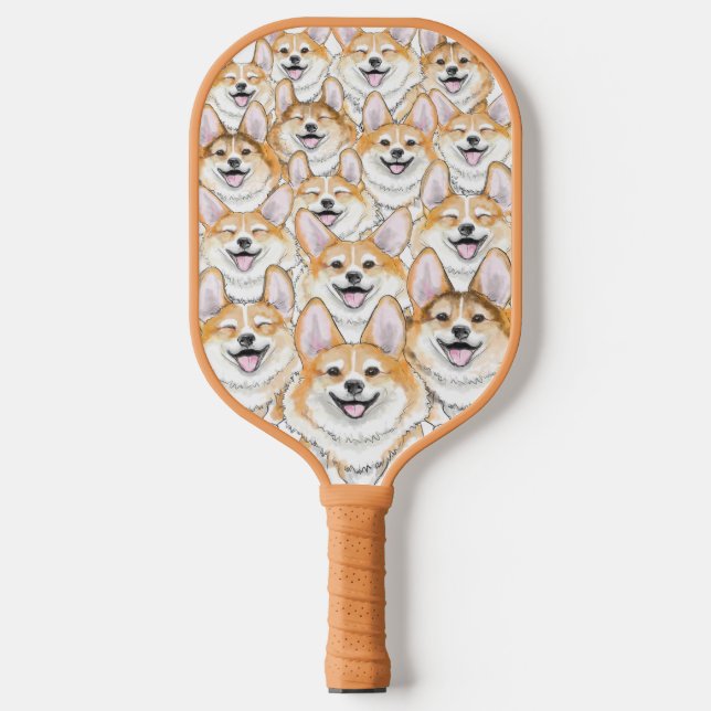 Corgis on a Pickleball Paddle (Front)