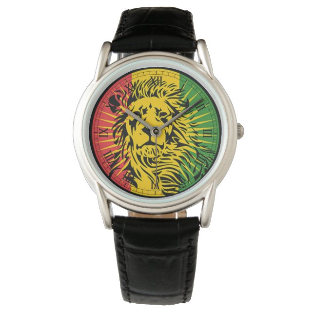 cori rasta reggae graffiti flag lion watch (Front)