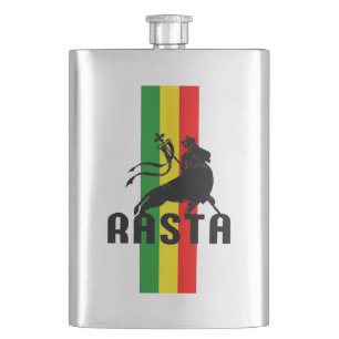 Cori Reith Rasta reggae lion Hip Flask