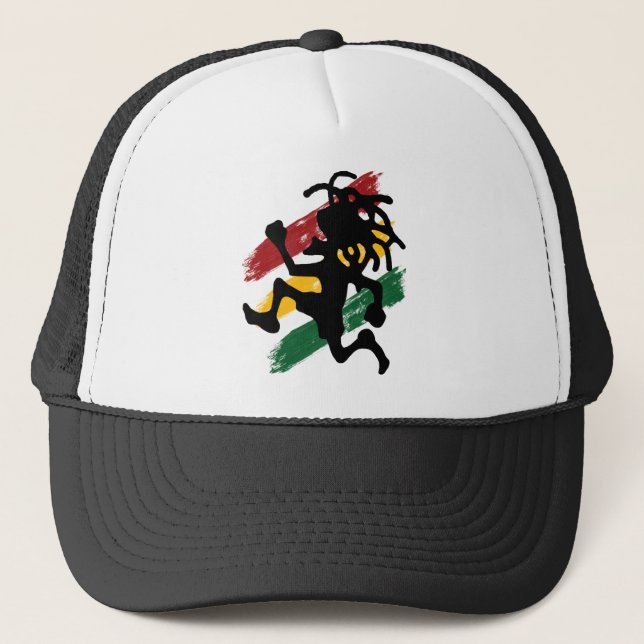 Cori Reith Rasta reggae Trucker Hat (Front)