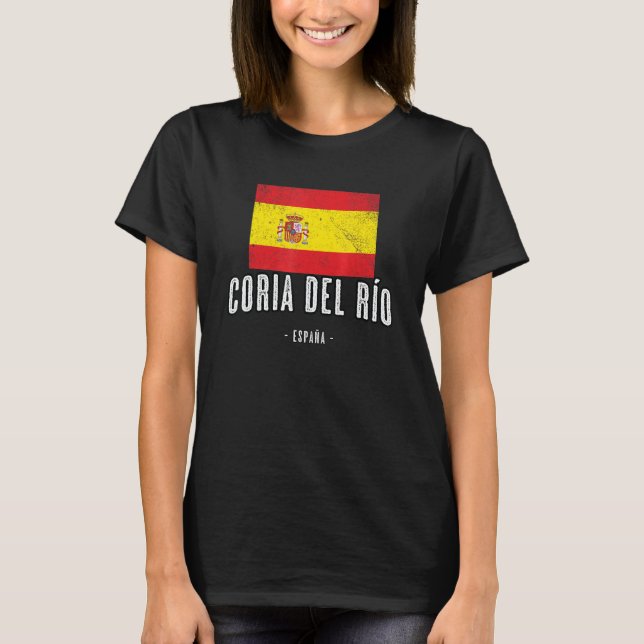 Coria Del Ro Spain Es Flag City Top - Bandera Ropa (Front)