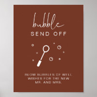 CORIANDER Bohemian Bubble Send Off Wedding Sign