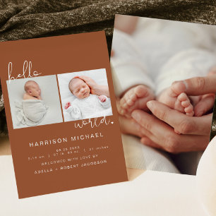 CORIANDER Boho Newborn Photo Announcement