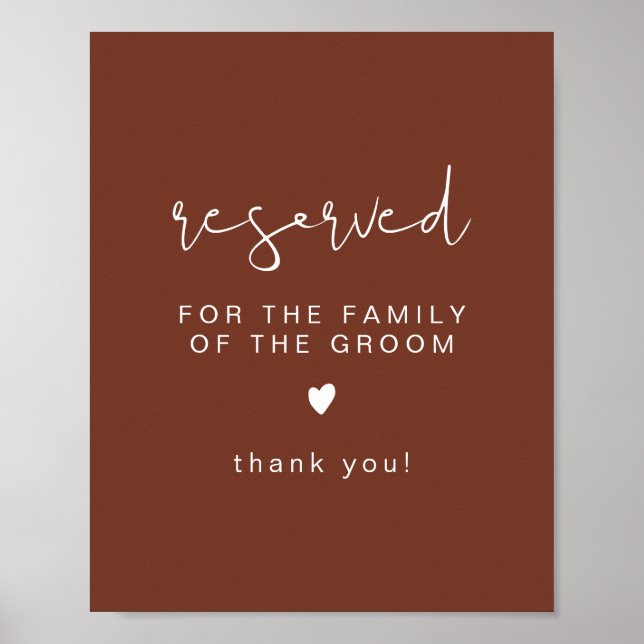CORIANDER Boho Reserved for Family of Groom  Poster (Front)