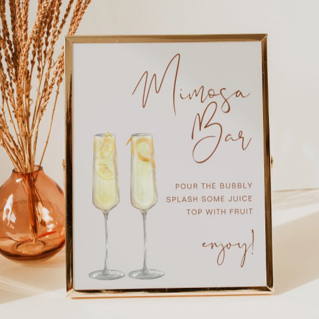 CORIANDER Boho Terracotta Bridal Mimosa Bar Sign (Creator Uploaded)
