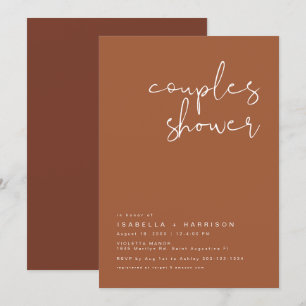 CORIANDER Boho Terracotta Couples Shower Invitatio Invitation