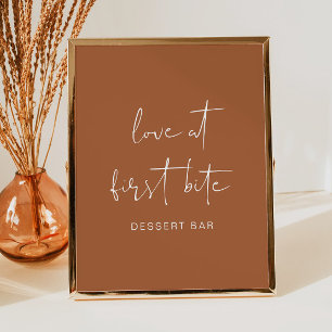 CORIANDER Boho Terracotta Dessert Bar Poster