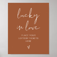 CORIANDER Boho Terracotta Lucky in Love Sign