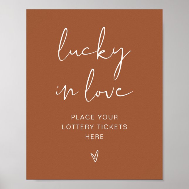 CORIANDER Boho Terracotta Lucky in Love Sign (Front)