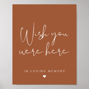 CORIANDER Boho Terracotta Wish You Were Sign
