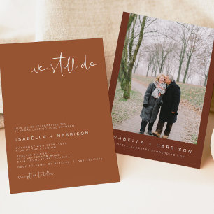 CORIANDER Burnt Orange We Still Do Vow Renewal Invitation