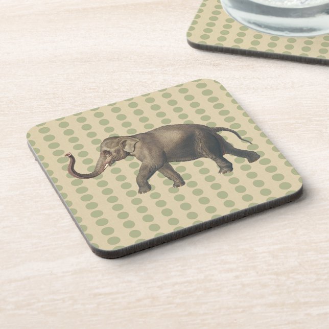 Coriander Spice Moods Dots with Elephant Coaster (Left Side)