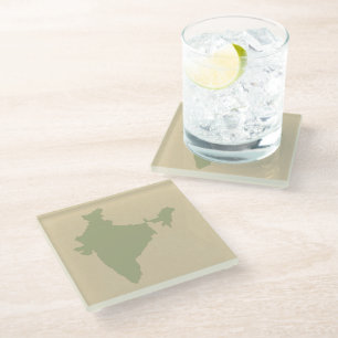 Coriander Spice Moods India Glass Coaster