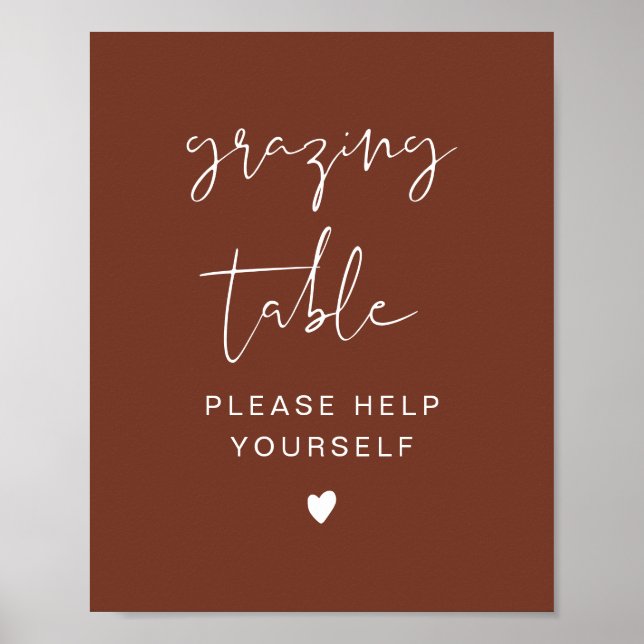 CORIANDER Terracotta Boho Grazing Table Sign (Front)