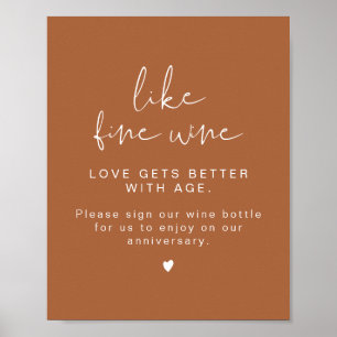 CORIANDER Terracotta Wine Wedding Guestbook Sign