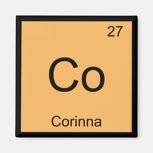 Corinna Name Chemistry Element Periodic Table Magnet (Front)