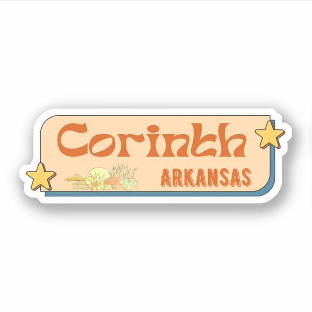 Corinth, Arkansas  Sticker (Front)