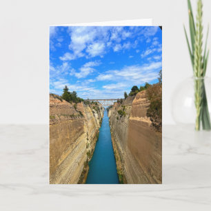 Corinth Canal Greece Photograph Card