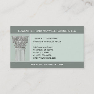 Corinthian Column Attorney Business Card