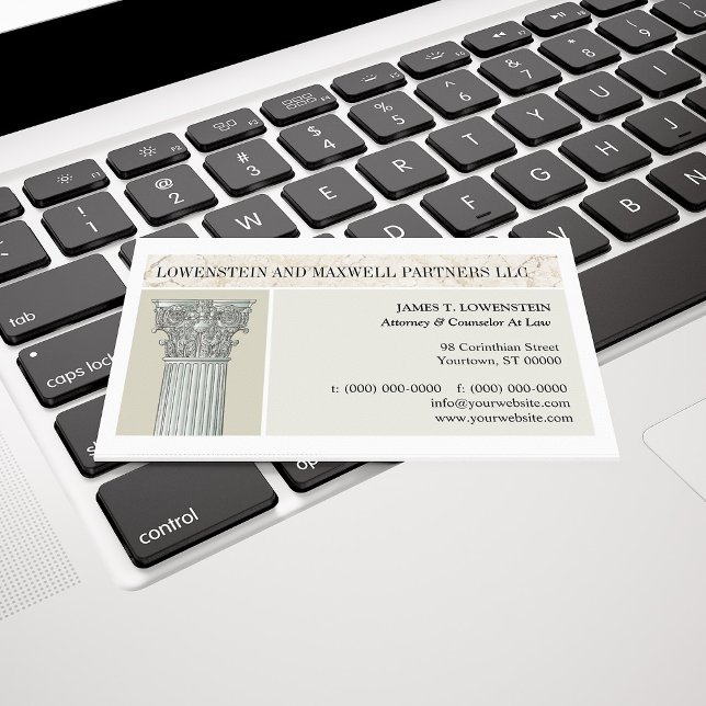 Corinthian Column Attorney Business Card (Creator Uploaded)