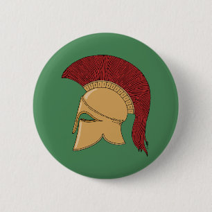 Corinthian Helmet 6 Cm Round Badge