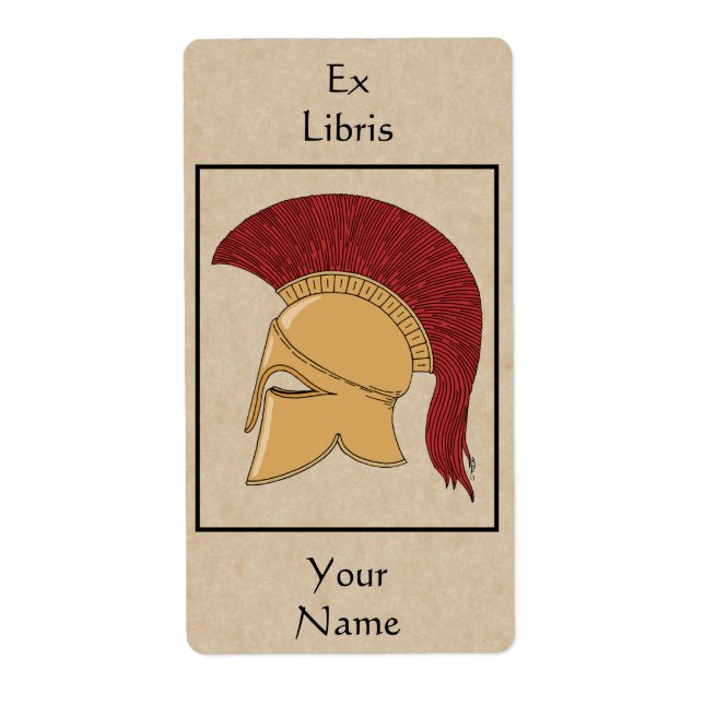 Corinthian Helmet Bookplate (Front)