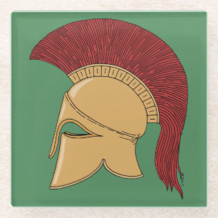 Corinthian Helmet Glass Coaster