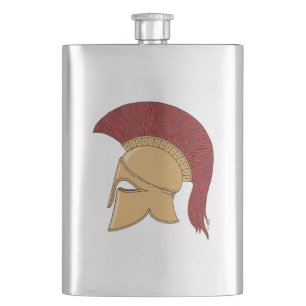 Corinthian Helmet Hip Flask