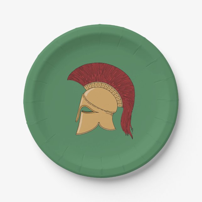 Corinthian Helmet Paper Plate (Front)