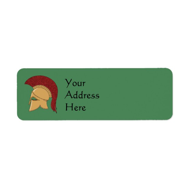 Corinthian Helmet Return Address Label (Front)