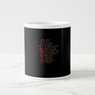 Corinthians Bible Verse Love Is Patient Love Is Ki Large Coffee Mug