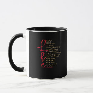 Corinthians Bible Verse Love Is Patient Love Is Ki Mug
