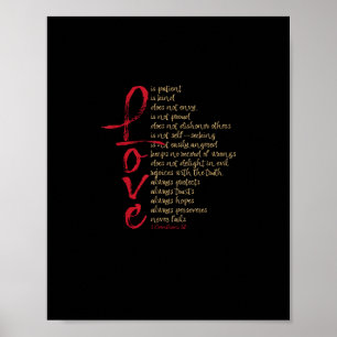 Corinthians Bible Verse Love Is Patient Love Is Ki Poster